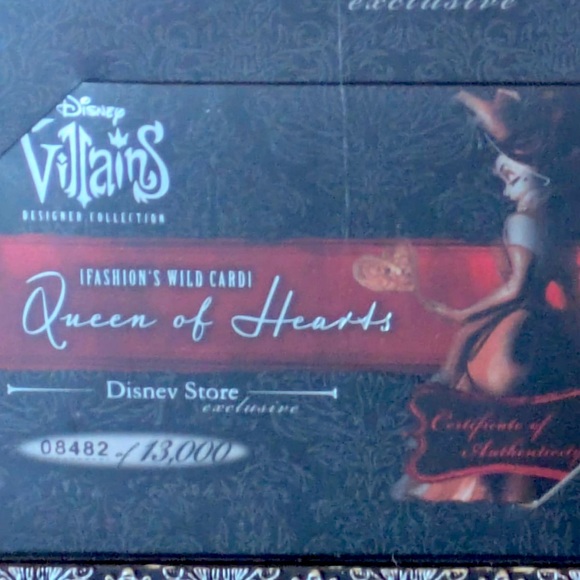 Limited Edition Disney Villian Queen of Hearts Doll Brand New, #08482 of 13000 - Picture 6 of 6
